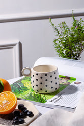 Alamkari India Ceramic Polka Dot Coffee Mug